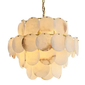 Lámpara de Araña AvenMarble, Diseño Nórdico Moderno Industrial Minimalista, Luz Blanca Cálida 4000K 3000K CCT E26 para Uso en el Hogar y Restaurantes - Product Image 2