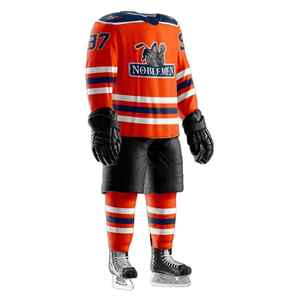 Conjunto de Uniformes de Hockey sobre Hielo con Logotipo Sublimado Personalizado, 100% Poliéster, Secado Rápido, Transpirable, Tallas Grandes, Nombre del Equipo Impreso, OEM - Product Image 1