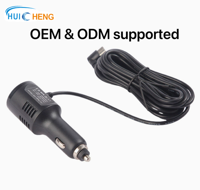 Universal Wired Car Charger Adapter 3.5M Cable 12V-24V Step Down to 5V Dual Output USB Ports OEM Compatible with DDPAI, AZDOME