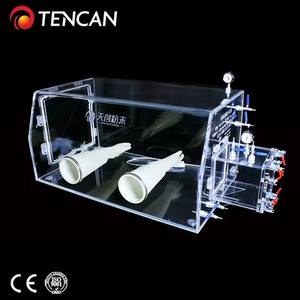 TENCAN cam vakum oksijen/nem duyarlı deneyler için % havasız ortam kabini hava geçirmez izolasyon odası özel boyutları mevcut - Product Image 5