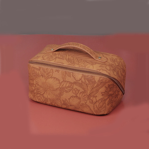 Sac de pinceaux de maquillage en cuir véritable végétalien de luxe personnalisé étui avec 6 plateaux pochette à cosmétiques pour hommes et femmes - Product Image 6