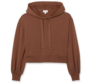 Sudaderas con capucha con logotipo personalizado para mujer, Jersey informal de manga larga, tinte liso para otoño, Top corto, sudaderas con capucha para mujer de BS 2026 - Product Image 3