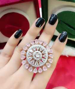 New Arrival Trending Monalisa Stone Fashion <b>Ring</b> Customizable Round Bulk Partywear Jewelry for Women & Girls Brass <b>Ring</b> - Product Image 4