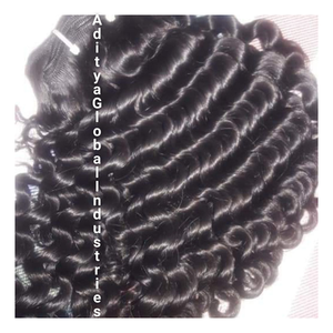 Venta al por mayor 100% pelo Remy sin procesar cutícula alineada onda profunda vendedores de cabello humano crudo indio 100% extensiones auténticas - Product Image 1