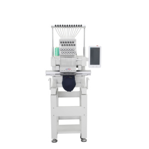 New Quality 1200RPM REVHON Professional Computerized Mini Single Head 9/12 Needles Embroidery Machine for Cloth <b>Hat</b> - Product Image 1