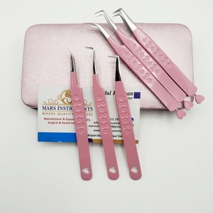 Pinzas de volumen para extensiones de pestañas, pinzas de pestañas de agarre de punta de fibra, pinzas de pestañas de visón de gran volumen para botas en forma de L - Product Image 3