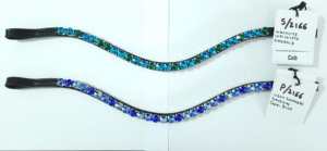 Fronture en cuir Rivoli Crystal de 10 mm pour accessoires de bride de luxe, toutes tailles, usage équestre - Product Image 5