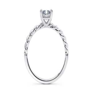 Anillo de Compromiso con Diamante de Corte Radiante para Mujer - Product Image 5