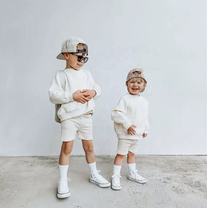 Conjunto de Ropa Infantil Personalizada, Sudadera con Capucha de Forro Polar para Niños y Niñas, Pantalones Cortos, Chándal de Dos Piezas Informal para Invierno - Product Image 2