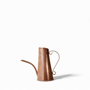 Embossed Antique Copper Watering Can with Vintage Tapered Body Curved <b>Handle</b> and <b>Long</b> Pour Spout - Product Image 3