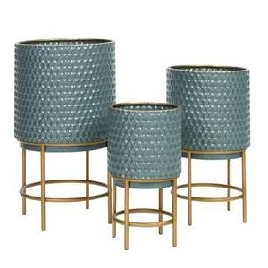 Célèbre indien martelé concepteur jardinières ensemble fer maison utilise planteur écologique pour les utilisations intérieur Pots de fleurs Style Vintage - Product Image 5