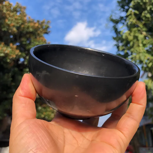 Material de piedras preciosas, cuenco de ágata negra, producto, cuenco de piedra natural, tipo de piedras preciosas, cuenco de cristal curativo reiki para Decoración - Product Image 4