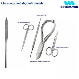 5-Piece Chiropody Podiatry Instrument <b>Set</b> Stainless Steel Toenail Nipper & Cuticle Care <b>Tools</b> Manual Power Source - Product Image 2