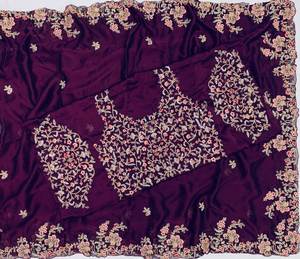 Indien pakistanais Bollywood exportation soie tissu broderie Sari dernier exclusif Saree ethnique mariée mariages superbe LookTrendy - Product Image 6