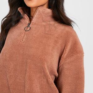 Logo personnalisé Sportswear Sports Gym Zipper Femmes Sweat Moitié Surdimensionné Street Wear Sweat Tarif de gros OEM Personnalisation - Product Image 3