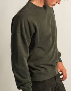 Sweat-shirt épais surdimensionné 450gsm lourd 100% coton pull sweat-shirt blanc uni logo de broderie personnalisé - Product Image 3