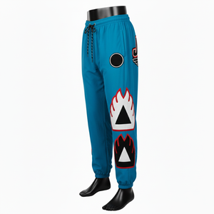 Pantalon coupe-vent pour femme en tissu polyester tissé haute densité, teinte turquoise douce, broderie appliquée, logo personnalisé, pantalon pour femme - Product Image 4