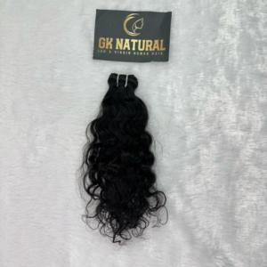 Donneur unique non traité 100% ondulé brut naturel noir couleur Machine Double trame temple indien extensions de faisceaux de cheveux humains. - Product Image 5