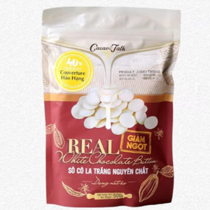 Vente en gros de collations personnalisées OEM HALAL Chocolat blanc véritable de haute qualité Bouton 40% 1KG 5KG 10KG Bonbons de boulangerie - Product Image 1