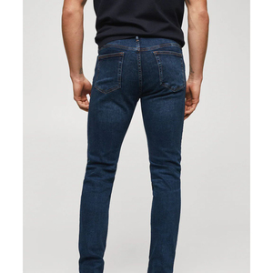 กางเกงยีนส์สีขาวของผู้ชายกางเกงยีนส์แฟชั่นผู้ชายผ้ายืดสีขาวสำหรับใส่บนถนนโลโก้ตามสั่ง - Product Image 2