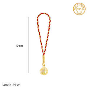 Pendentifs et breloques en diamant doré pur Affection Lumba Rakhi élégant - Product Image 2