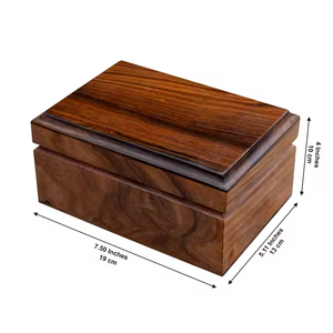 กล่องสมบัติไม้ตกแต่งสำหรับบ้านและของขวัญโดยงานฝีมือเสี้ยว - Product Image 3