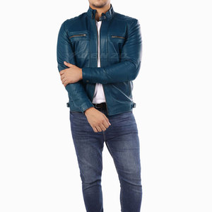 Veste en cuir de vache véritable pour homme, automne-hiver, haute qualité, écologique, coupe-vent, respirante, décontractée, service OEM - Product Image 1