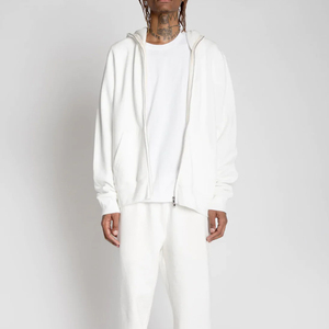 Nouveau sweat à capuche zippé à la mode confortable et respirant vêtements d'hiver manches longues prix bon marché pull zippé de style de rue teint en plaine - Product Image 1