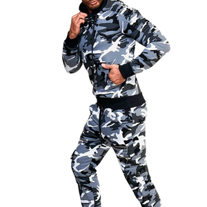 ชุดวอร์มผู้ชายแบบเรียบง่าย เสื้อฮู้ดและกางเกงจ็อกเกอร์ ชุดลำลองสำหรับฤดูหนาว ชุดกีฬาผ้าฝ้ายขนแกะ ชุดออกกำลังกายสำหรับวิ่งในยิมและสวมใส่ในชีวิตประจำวัน - Product Image 2