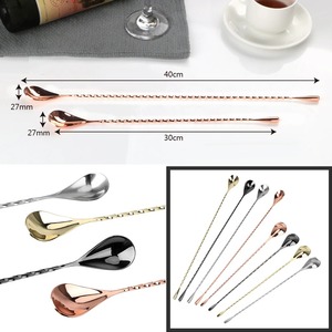 40cm Stainless Steel <b>Cocktail</b> <b>Stirrer</b> Bar for Party Bartending & Home Use Mixing Spoon & PC Material - Product Image 3