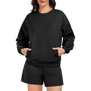 เสื้อสเวตเตอร์คอเต่าสวมหัวแขนยาวโอเวอร์ไซส์ของผู้หญิงชุด2024ฤดูใบไม้ร่วงพร้อมกระเป๋าข้างดีไซน์ไหล่ตกสำหรับฤดูหนาว - Product Image 2