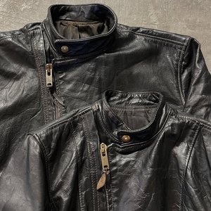 <span class=keywords><strong>Chaqueta</strong></span> <span class=keywords><strong>de</strong></span> <span class=keywords><strong>cuero</strong></span> negro vintage con logotipo personalizable-Estilo <span class=keywords><strong>de</strong></span> <span class=keywords><strong>motocicleta</strong></span> retro con cremallera asimétrica y cuello alto - Product Image 5