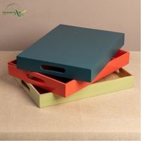 Bandeja Rectangular de Bambú Premium, Ecológica, Duradera, Impermeable, Portátil, Hecha a Mano, Personalizable, Apta para Alimentos, para Uso en el Hogar y Restaurantes