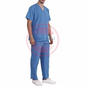 Top Vente Réutilisable Hôpital Gommage Costumes Stretch Respirant Hommes Soins Infirmiers Scrubs - Product Image 3