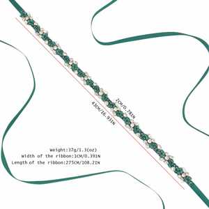 Cinturón de Novia con Pedrería Esmeralda Bridella BS437KL - Product Image 2