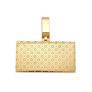 Colgante Personalizado SAUCE con Nombre en Oro de 14K y Moissanita VVS, Placa con Nombre Única y Personalizada, Lujoso Engaste en Oro de 14K, Unisex para Uso Diario - Product Image 1