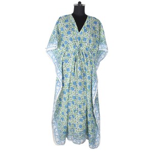 2025 Hot Sale African Batik Long <b>Kaftan</b> <b>Plus</b> <b>Size</b> <b>Dresses</b> Women KFCL013 Manufacturer Women's Wear Designer Indian Cotton Kimono - Product Image 4