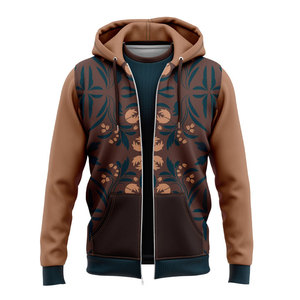 Sudadera con Capucha Moderna Sublimada con Cierre Completo, 100% Poliéster, Sensación OEM, Impresión Personalizada, Apta para un Look Casual Diario - Product Image 1