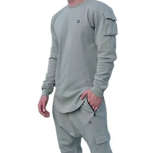 Ensemble de survêtements d'automne écologiques et respirants à blocs de couleurs pour hommes pour streetwear tendance - Product Image 1