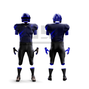 Ensemble de maillot et pantalon de football américain à impression numérique, 100% polyester, tissu léger, séchage rapide, fermeture à boutons pour le sport - Product Image 5