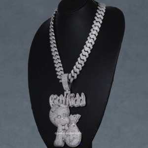 ยกระดับสไตล์ของคุณด้วยโซ่จี้ที่สวยงามนี้โดยมีชุดเพชรโมอิส925คุณภาพสูงเงินสเตอร์ลิง - Product Image 3