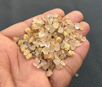 50 pierres précieuses en quartz rutile doré naturel de haute qualité, 2-4 mm, brutes, taillées à la main avec effet étoilé pour la fabrication de bijoux