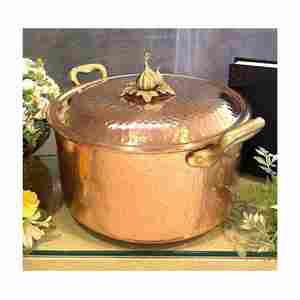 High-Demand Catering <b>Copper</b> Serving Pot Quality <b>Kitchen</b> <b>Utensil</b> Eco-Friendly & Safe Manufactured & Exported - Product Image 1
