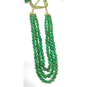 Atural-collar de cuarzo vintage de 3 capas con cuentas, color verde, 10-12mm de longitud - Product Image 4