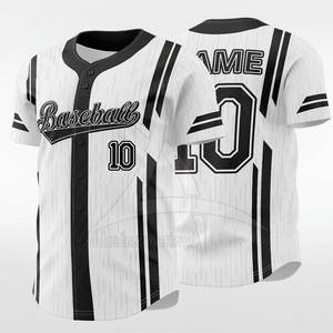 Maillot de baseball pour homme adulte à col rond personnalisable de haute qualité 100% polyester, séchage rapide, respirant, confortable - Product Image 2