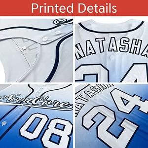 เสื้อเบสบอล/ซอฟต์บอลแบบสั่งทำพิเศษ ระบายอากาศได้ดี พิมพ์ลาย ปิดกระดุม คอวี มีกระเป๋า ผลิตจากโพลีเอสเตอร์ 100% แห้งเร็ว สำหรับทุกเพศ - Product Image 2