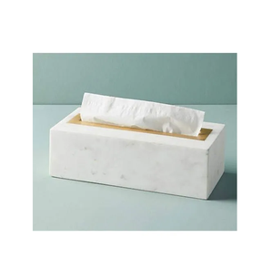 Porte-serviette en marbre coloré, décoration de la maison, boîte en papier en pierre de marbre pour chambre à coucher et salle de bain à vendre - Product Image 4