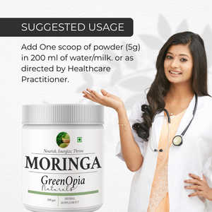 GreenOpia 200g Poudre de feuilles de Moringa Superaliment ayurvédique pour adolescents et adultes Immunité Détox et Énergie Non destiné aux femmes enceintes - Product Image 4
