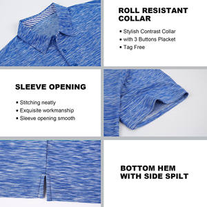 เสื้อยืดโปโลแขนสั้นสำหรับผู้ชายเสื้อกอล์ฟคอปกเรียบพิมพ์โลโก้ตามสั่งฤดูร้อน - Product Image 3