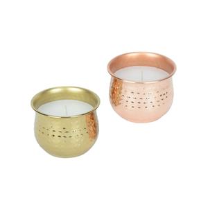 Unique <b>Candle</b> <b>Jar</b> Gold And Rose Gold Hammered Metal <b>Candle</b> <b>Jar</b> And Holder Modern Home Christmas Decorative <b>Candle</b> Holder - Product Image 1
